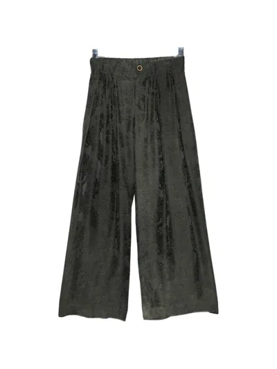 Uma Wang Jacquard-pattern Wide-leg Trousers In Gray