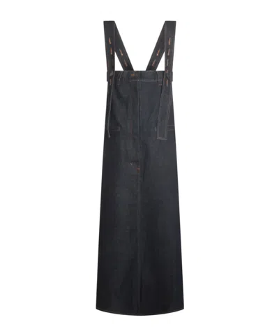 UMA WANG UMA WANG JANE STRAP DENIM SKIRT