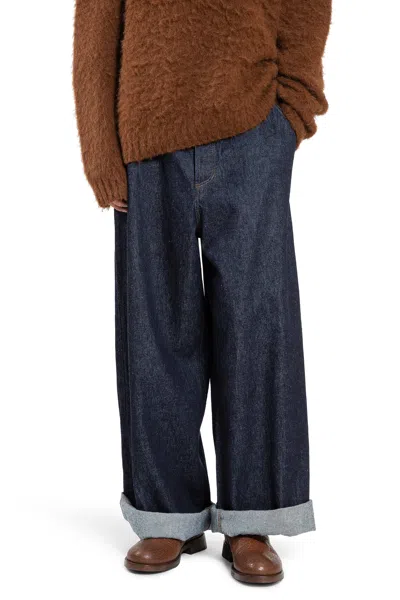 Uma Wang Jeans A Zampa In Blue