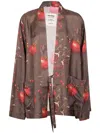 Uma Wang Graphic-print Blouse In Brown