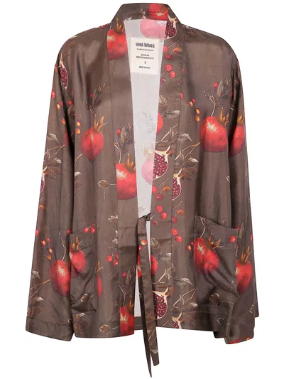 Uma Wang "jester" Kimono Jacket In Brown