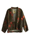 Uma Wang Jester Pomegranate-print Jacket In Green
