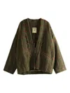 Uma Wang Jolla Check-pattern Jacket In Green