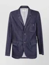 Uma Wang Buttoned Patch-pocket Denim Jacket In Blue