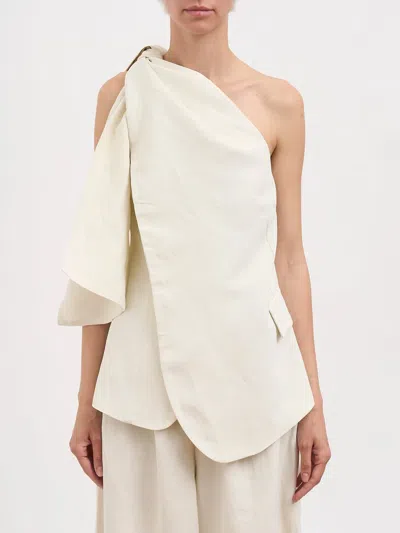 Uma Wang Kaeen Jacket In Viscose And Linen In Neutral