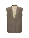 Uma Wang Kaiwan Herringbone Jacket In Brown