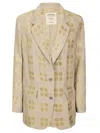 Uma Wang Patterned Single-breasted Blazer In Neutral