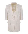 Uma Wang Damask-pattern Linen Jacket In Neutral