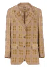 Uma Wang Tailored Blazer With Back Vent And Pockets In Brown