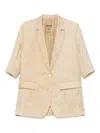 Uma Wang Long-sleeved Suit Jacket In Neutrals