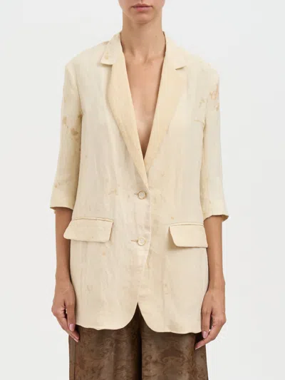 Uma Wang Kaly Linen And Cotton Jacket In Neutral