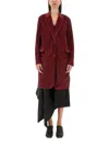 Uma Wang Cotton Blend Single-breasted Blazer In Bordeaux