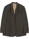 Uma Wang Kava Single-breasted Blazer In Brown