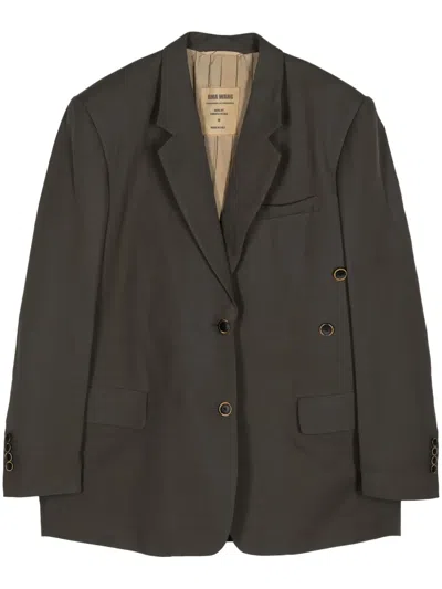 Uma Wang Kava Single-breasted Blazer In Brown