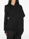 Uma Wang Keeva Asymmetrical Blazer In Black