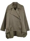 Uma Wang Asymmetric Hem Double Breasted Jacket In Green