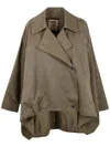 Uma Wang Asymmetric Hem Double Breasted Jacket In Green