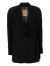 Uma Wang Black Viscose Blend Khloe Blazer In Black