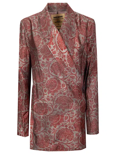 Uma Wang Khloe Floral Cupro Jacket In Multi