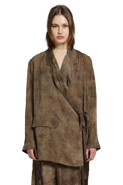 Uma Wang Khloe Jacket In Brown