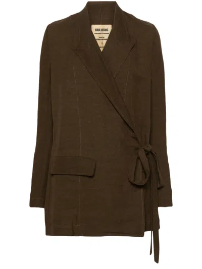 Uma Wang Khloe Peak-lapels Jacket In 褐色