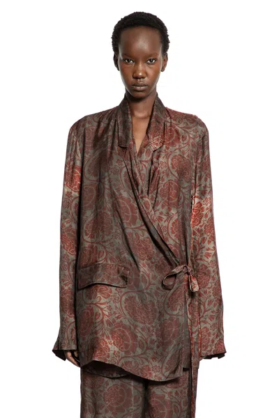 Uma Wang Khloe Printed Jacket In Orange