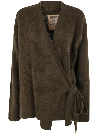 Uma Wang Brown Raccoon Fur Kimono-style Cardigan