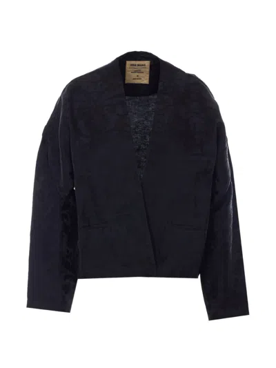 Uma Wang Klarke Floral-paisley Jacket In Black
