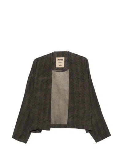 Uma Wang Klarke Geometric-pattern Jacket In Black