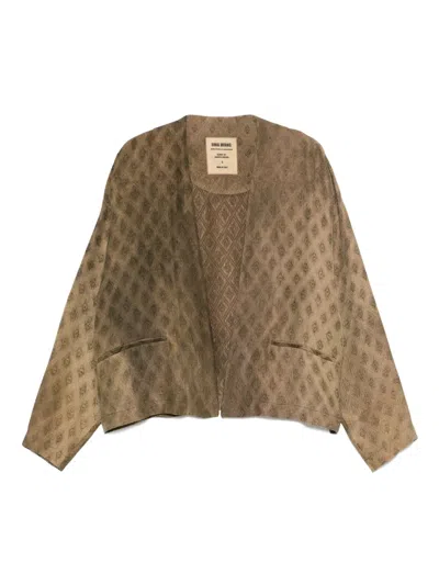 Uma Wang Klarke Jacket In Brown