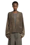 Uma Wang Diamond-pattern Jacket In Brown