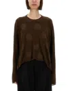 Uma Wang Knit Top With Polka Dot Pattern