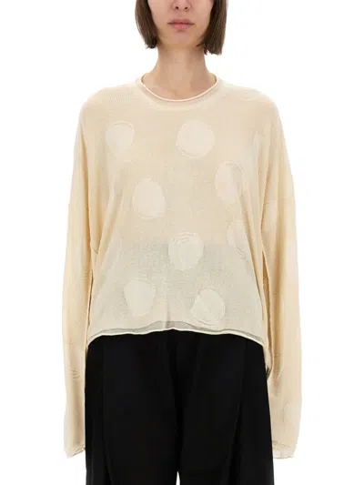 UMA WANG UMA WANG KNIT TOP WITH POLKA DOT PATTERN