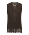 Uma Wang Knitted Sleeveless Vest In Brown