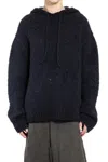 Uma Wang Felpa Con Cappuccio In Black