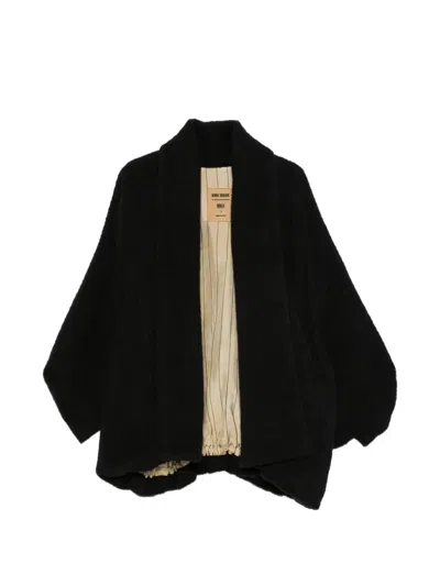 Uma Wang Knook Shawl-collar Oversized Jacket In Black
