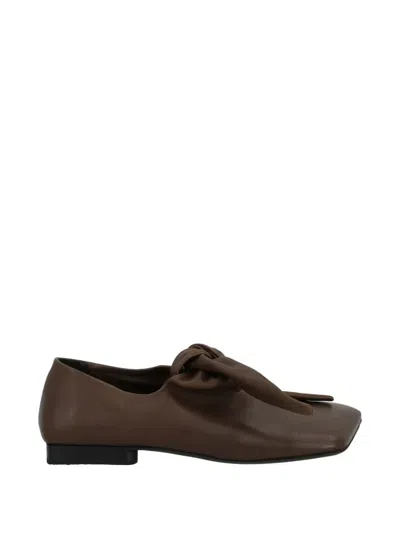 Uma Wang Knot Square Ballet Flats In Brown