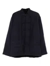Uma Wang Knotted-front Jacket In Blue