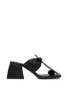 Uma Wang Knotted Square-toe Sandals In Multi