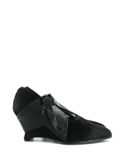 Uma Wang Knottedpoint Knot-detail Pumps In Animal Print