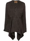 Uma Wang Koney Asymmetric-hem Jacket In Black