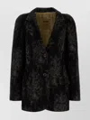 Uma Wang Kruno Blazer With Embroidered Angora Blend In Brown