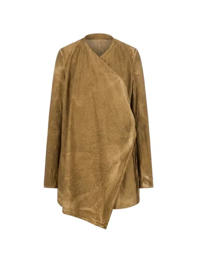 Uma Wang Kunto Wrap Jacket In Brown