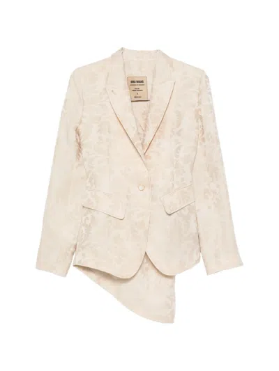 Uma Wang Kylie Asymmetric Blazer In Neutral