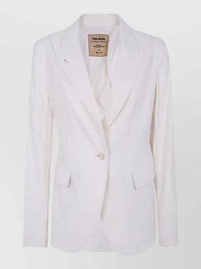 Uma Wang Kylie Tailored Jacket Back Knot Detail In White