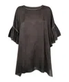 Uma Wang Ruffle Detailed Top In Black