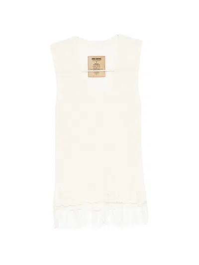 Uma Wang Ladder-stitch Top In White