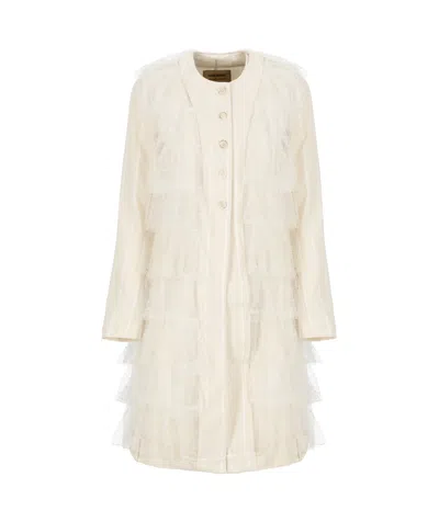 Uma Wang Laminated Single-breasted Coat In White