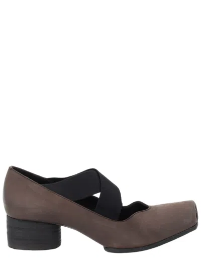 Uma Wang Leather Ballerina In Brown