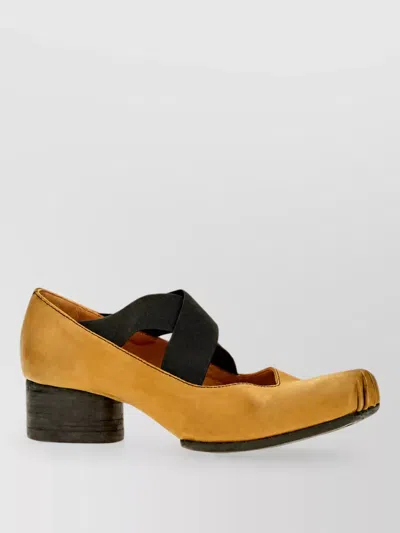 Uma Wang Leather Ballerina Pumps In Brown